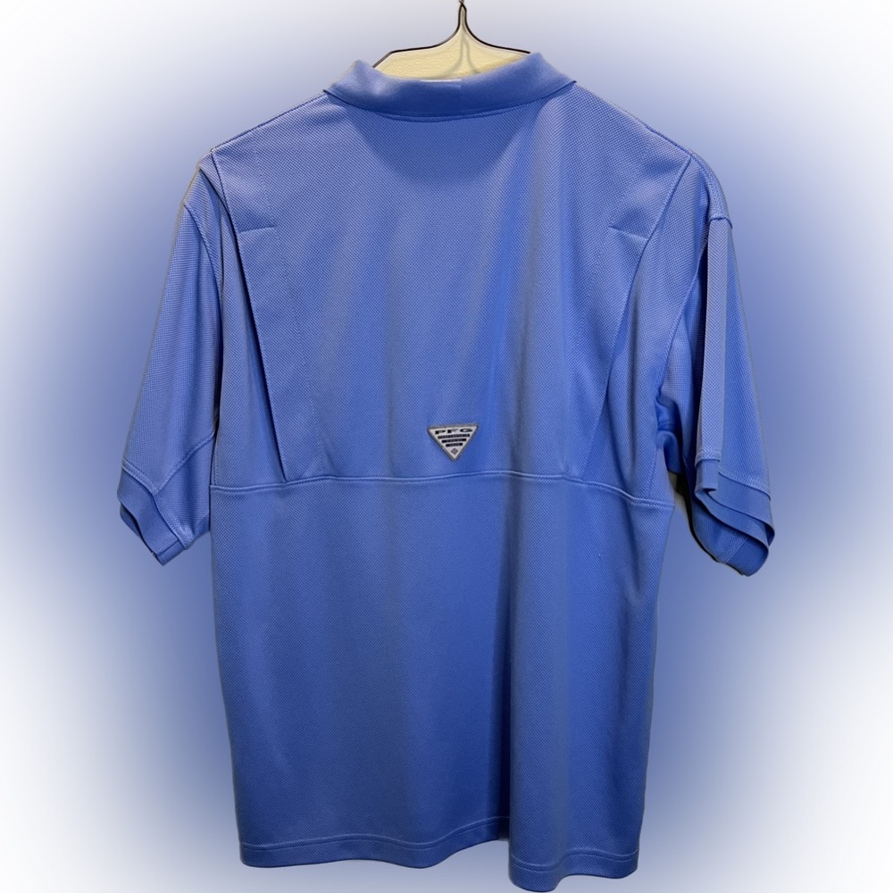 Columbia PFG Vented Light Blue Short Sleeve Shirt Men's Sz large - blue ,vented